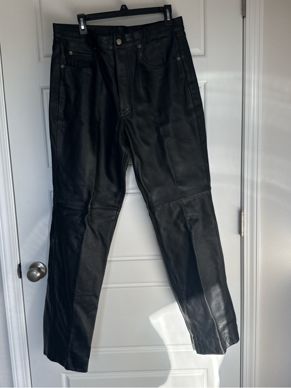 Wilson Black Leather Jacket with Branded Patch